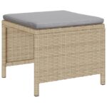 vidaXL vonkajší pohovkový set béžová a svetlosivá ratan, látka štandard – Obrázok 6