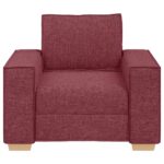 vidaXL Rozkladacia pohovka, vínovo červená, 60 cm, látka – Obrázok 4