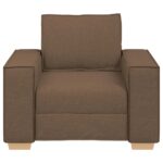 vidaXL Rozkladacia pohovka/kreslo hnedá 60 cm látková – Obrázok 4