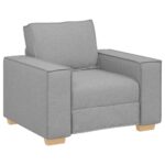 vidaXL Rozkladacia pohovka, sivá, 60 cm, látka – Obrázok 2