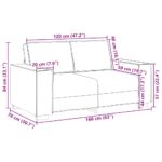 vidaXL 2-miestna pohovka hnedá 120 cm látková – Obrázok 9