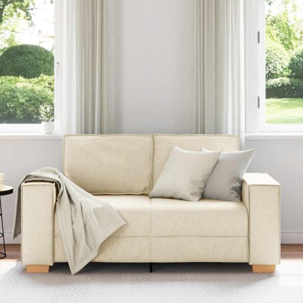 4104979_3.jpg vidaXL 2-miestna pohovka s ľanovou vrstvou 120 cm – Obrázok 3