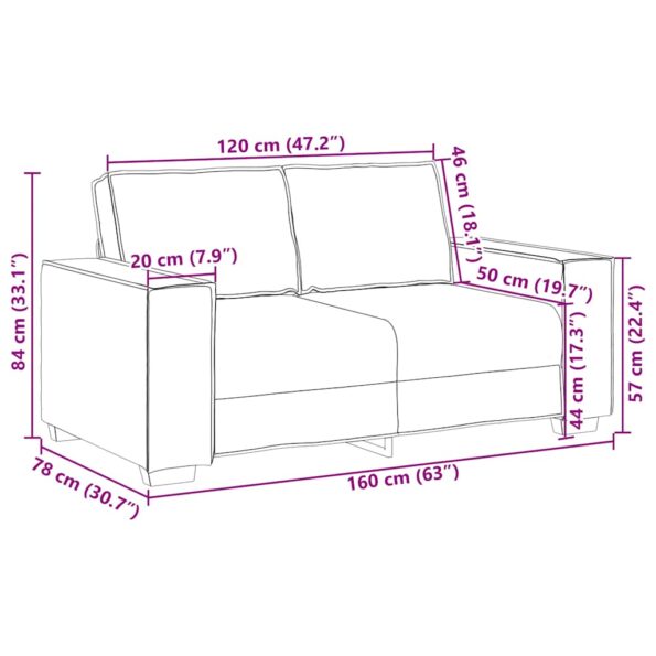 4104979_9.jpg vidaXL 2-miestna pohovka s ľanovou vrstvou 120 cm – Obrázok 9