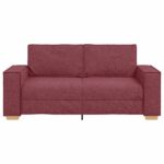 vidaXL 2-miestna pohovka, vínovo červená, 140 cm, látka – Obrázok 4
