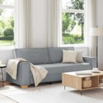 vidaXL 3-miestna pohovka svetlosivá 180 cm látková