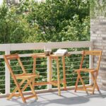 vidaXL 3-dielny skládací bistro set z masívneho dreva akácie – Obrázok 4