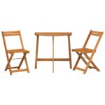 vidaXL 3-dielny skládací bistro set z masívneho dreva akácie – Obrázok 7