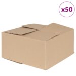 vidaXL Skladací box 50 ks 30x30x15 cm Lepenka – Obrázok 2