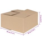 vidaXL Skladací box 50 ks 30x30x15 cm Lepenka – Obrázok 5