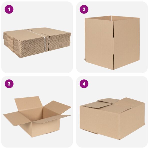 4106568_6.jpg vidaXL Skladací box 50 ks 30x30x15 cm Lepenka – Obrázok 6