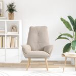 vidaXL Relaxačné kreslo Svetlosivá Kadeřavá Tkanina Podobná Vlně – Obrázok 3