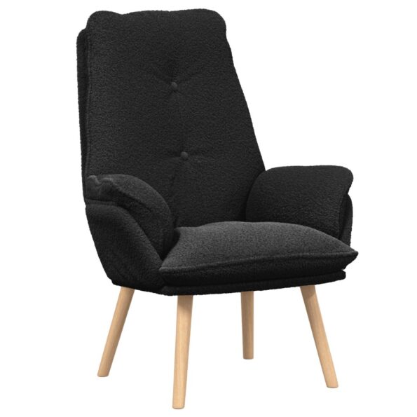42001848_2.jpg vidaXL Relaxačné kreslo Čierna kučeravá látka – Obrázok 2