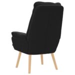 vidaXL Relaxačné kreslo Čierna kučeravá látka – Obrázok 6