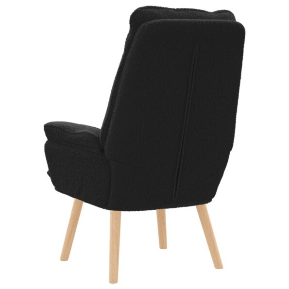 42001848_6.jpg vidaXL Relaxačné kreslo Čierna kučeravá látka – Obrázok 6