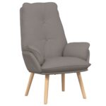 vidaXL Relaxing Chair Taupe Fabric – Obrázok 2