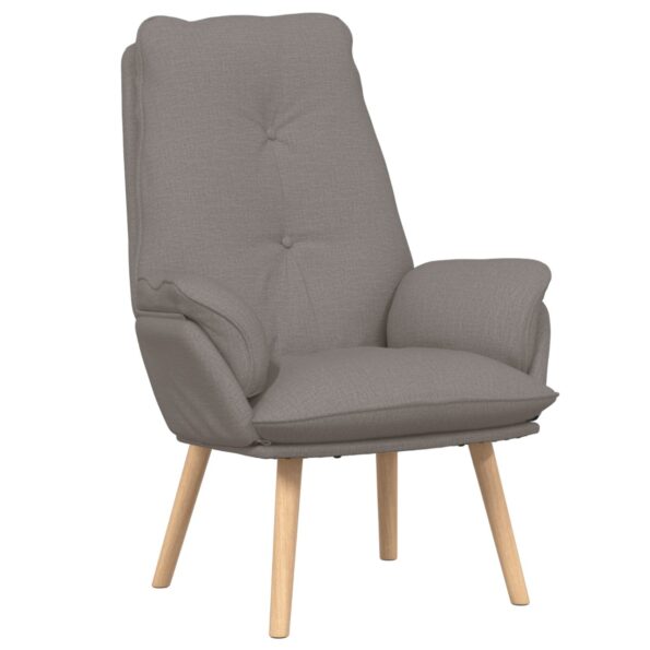 vidaXL Relaxing Chair Taupe Fabric – Obrázok 2