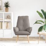 vidaXL Relaxing Chair Taupe Fabric – Obrázok 3