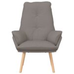 vidaXL Relaxing Chair Taupe Fabric – Obrázok 4