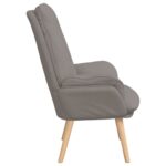 vidaXL Relaxing Chair Taupe Fabric – Obrázok 5