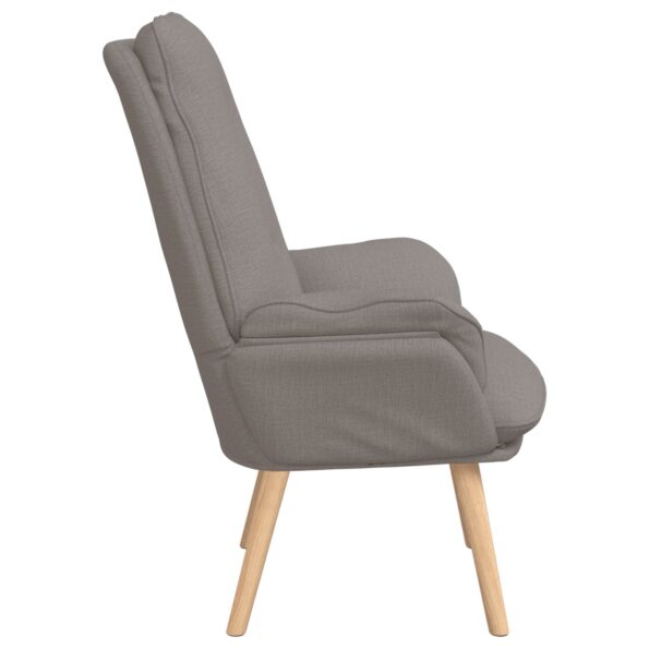 vidaXL Relaxing Chair Taupe Fabric – Obrázok 5