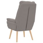 vidaXL Relaxing Chair Taupe Fabric – Obrázok 6