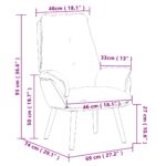 vidaXL Relaxing Chair Taupe Fabric – Obrázok 8