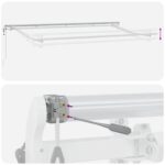 vidaXL Rám markízy Biela 4 x 2 m Kov – Obrázok 9