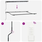 vidaXL Elektrická markíza rám skladacia 3.5x2 cm kovová – Obrázok 8
