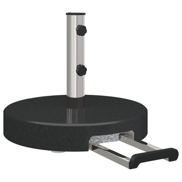 42002811_2.jpg vidaXL Podstavec na slnečník s kolieskami s čiernym granitom 29 kg Okrúhly – Obrázok 2
