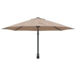 vidaXL slnečník na terasu Taupe Polyester Veľký Skladací Okrúhly – Obrázok 4