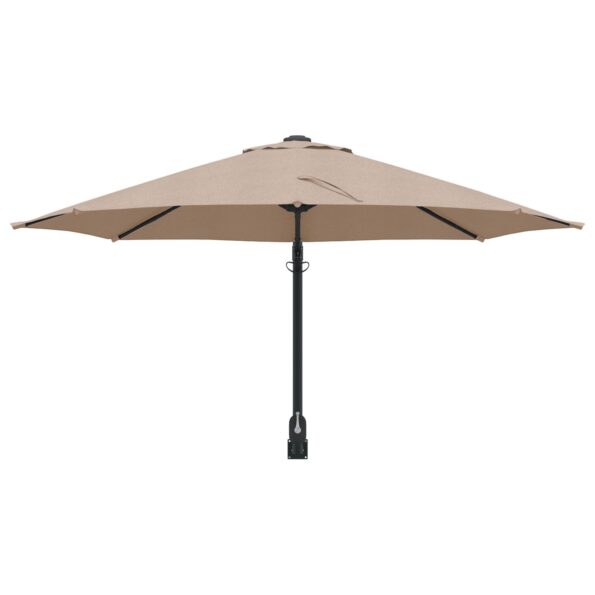 vidaXL slnečník na terasu Taupe Polyester Veľký Skladací Okrúhly – Obrázok 4