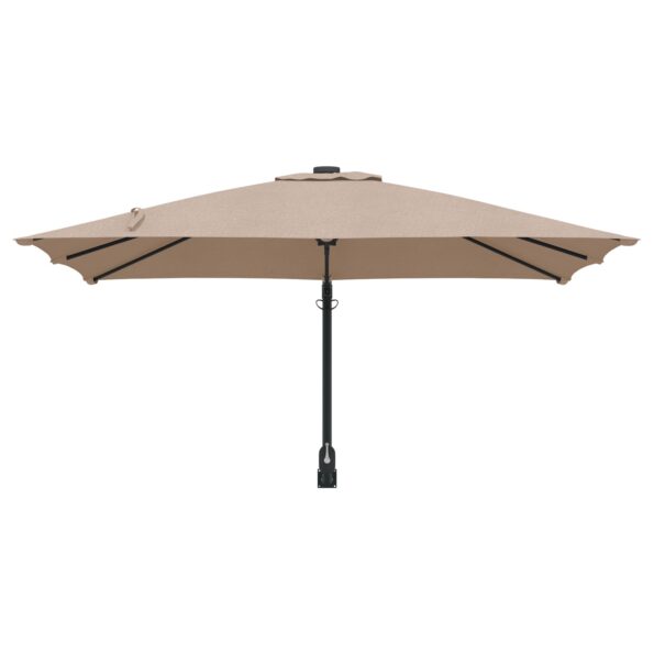 vidaXL Slnečník na terasu Taupe Polyester Veľký Skladací – Obrázok 4