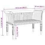 vidaXL Záhradná lavička 127.5x52x80 cm Masívne drevo Teak – Obrázok 11