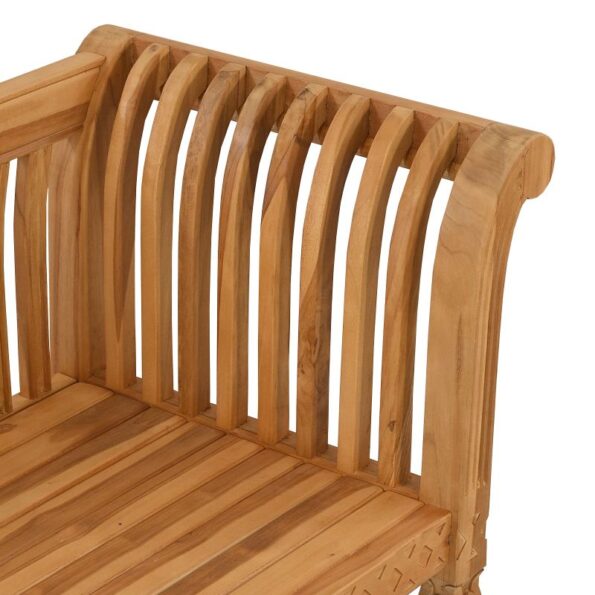 vidaXL Záhradná lavička 127.5x52x80 cm Masívne drevo Teak – Obrázok 8