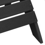 vidaXL Adirondack stolička s opierkou na nohy Čierny HDPE – Obrázok 8