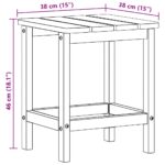 vidaXL Adirondack vedľajší stôl Námornícka modrá 38x38x46 cm HDPE – Obrázok 10