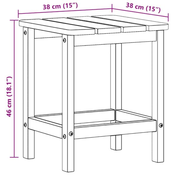 vidaXL Adirondack vedľajší stôl Námornícka modrá 38x38x46 cm HDPE – Obrázok 10