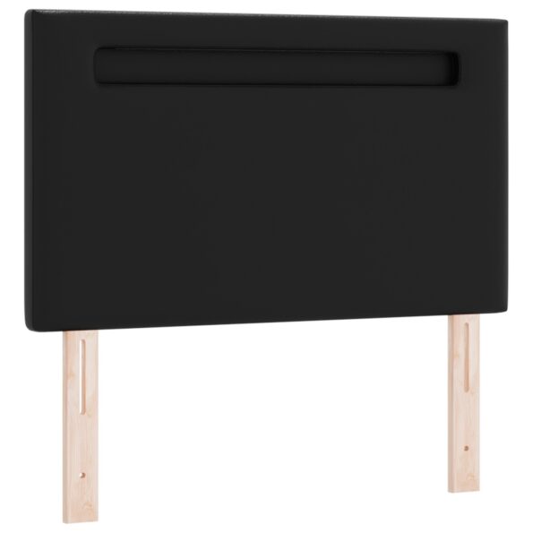 42007293_2.jpg vidaXL Čelo postele Surový dizajn Čierna 90 cm Faux koža – Obrázok 2