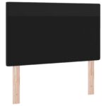vidaXL Čelo postele Surový dizajn Čierna 90 cm Faux koža – Obrázok 4