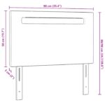 vidaXL Čelo postele Surový dizajn Čierna 90 cm Faux koža – Obrázok 7