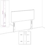 vidaXL Čelo postele Surový dizajn Čierna 90 cm Faux koža – Obrázok 8