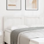 vidaXL Čelo postele Úplný dizajn Čistá biela 140 cm Umelá koža