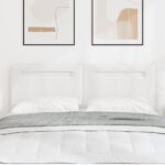 vidaXL Čelo postele Jednoduchý dizajn Čistá biela 160 cm Umelá koža – Obrázok 3