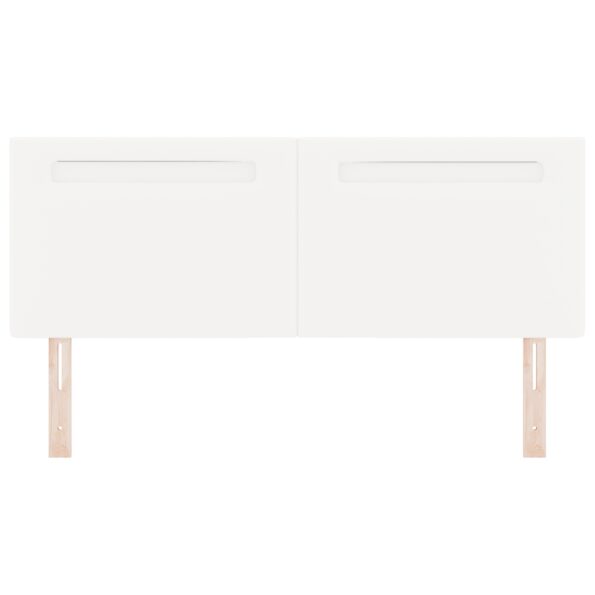 vidaXL Čelo postele Jednoduchý dizajn Čistá biela 160 cm Umelá koža – Obrázok 5