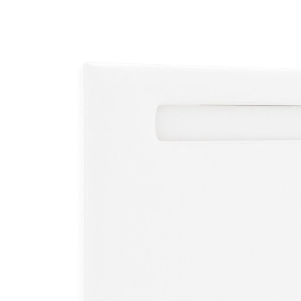 vidaXL Čelo postele Jednoduchý dizajn Čistá biela 160 cm Umelá koža – Obrázok 7