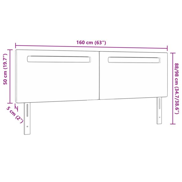 vidaXL Čelo postele Jednoduchý dizajn Čistá biela 160 cm Umelá koža – Obrázok 8