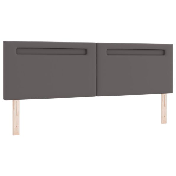 vidaXL Čelo postele Jednoduchý dizajn Šedé 180 cm Faux koža – Obrázok 2