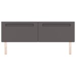 vidaXL Čelo postele Jednoduchý dizajn Šedé 180 cm Faux koža – Obrázok 5