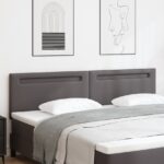 vidaXL Čelo postele Jednoduchý dizajn Šedé 200 cm Umelá koža