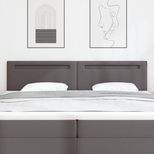 vidaXL Čelo postele Jednoduchý dizajn Šedé 200 cm Umelá koža – Obrázok 3